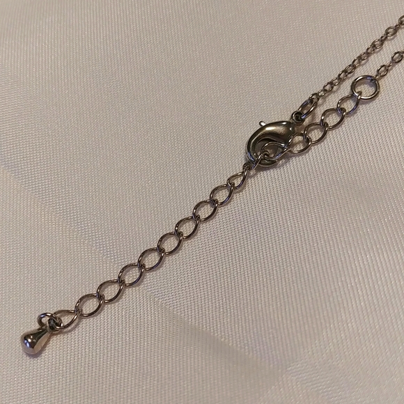 Necklace with Pendant Faux Sapphire and Crystal - Picture 4 of 4